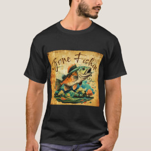 Camiseta Barco de Pesca, Bandeira Americana Vintage, Pescad