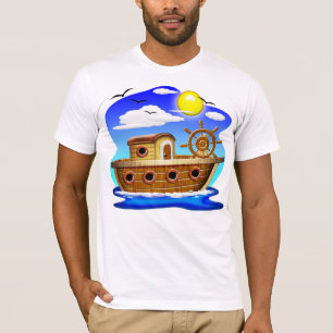 Camiseta Barco de Pesca Cartoon
