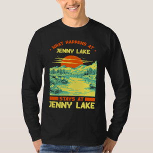 Camiseta Barco de pesca Vaga do lago Jenny Lake