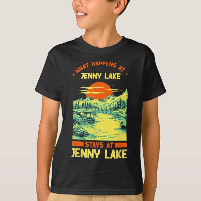 Camiseta Barco de pesca Vaga do lago Jenny Lake (Frente)