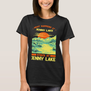 Camiseta Barco de pesca Vaga do lago Jenny Lake