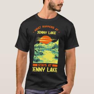 Camiseta Barco de pesca Vaga do lago Jenny Lake