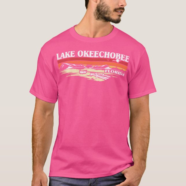 Camiseta Barco de pesca Vaga do Lago Okeecho (Frente)