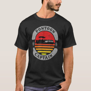 Camiseta Barco de Pontoon do Capitão Boat Pontooning Lake L