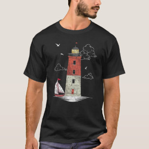 Camiseta Barco de Vela Náutico Gaivota Navegação Mar Névoa