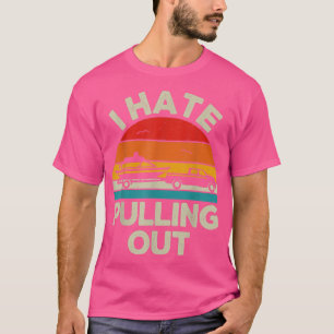 Camiseta Barco Engraçado Eu Odeio Tirar O Barco Retro Capta