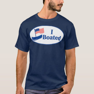 Camiseta Barco Engraçado I BOATED Sticker Graphic