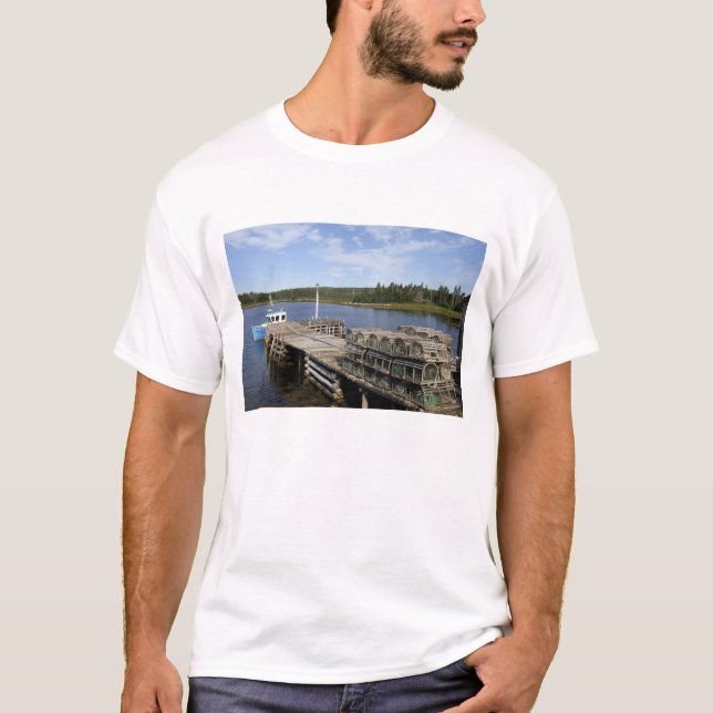 Camiseta Barco Lagosteiro, Mushaboom, Nova Scotia, Canadá (Frente)