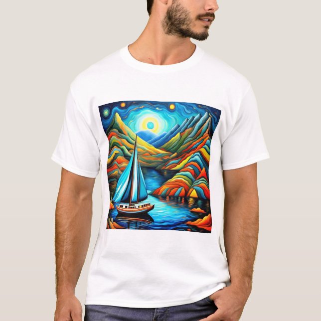 Camiseta Barco no fiorde 13 (Frente)