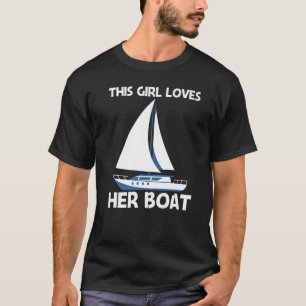Camiseta Barco Para Meninas Crianças À Vela Viagem