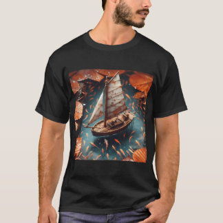 Camiseta Barco Pequeno, Arte Gerada por IA