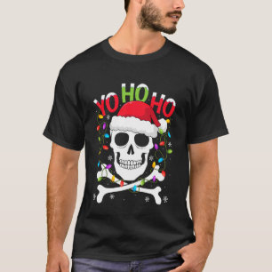 Camiseta Barco Pirata Yo Ho Ho Cruzeiro Chapéu de Natal do