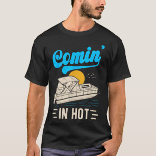 Camiseta Barco Pontão Chegando Quente Festa de Verão Bebend