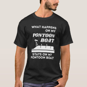 Camiseta Barco Pontão O Que Acontece Citação Dizendo Pesca