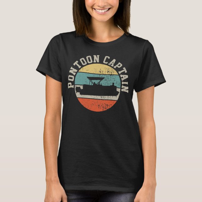 Camiseta Barco Pontoon Boat Retro (Frente)