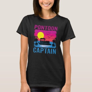 Camiseta Barco Pontoon Capitão Estilo Vintage