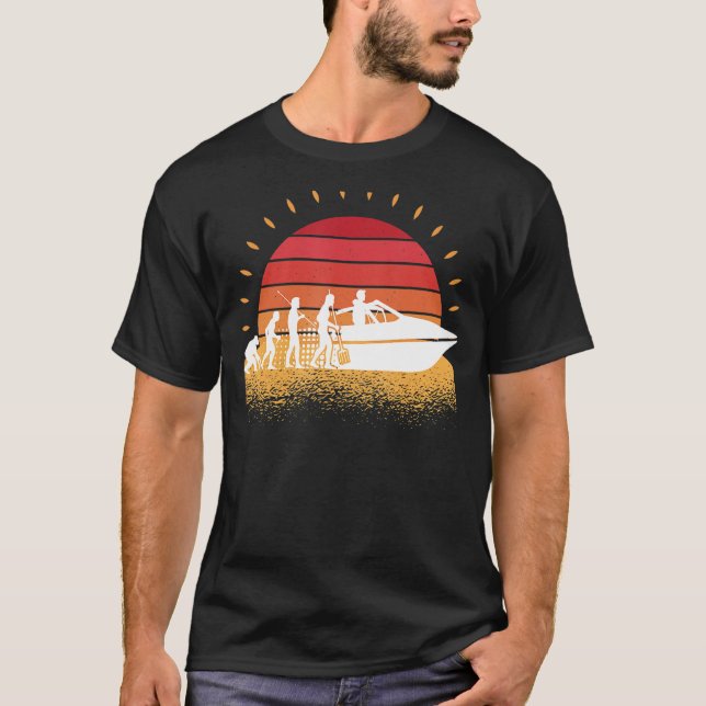 Camiseta Barco Retroativo, Motorboat, Capitão de Motor Engr (Frente)