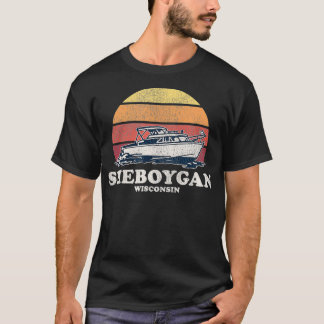 Camiseta Barco Sheboygan WI Vintage 70s - Design de barco r