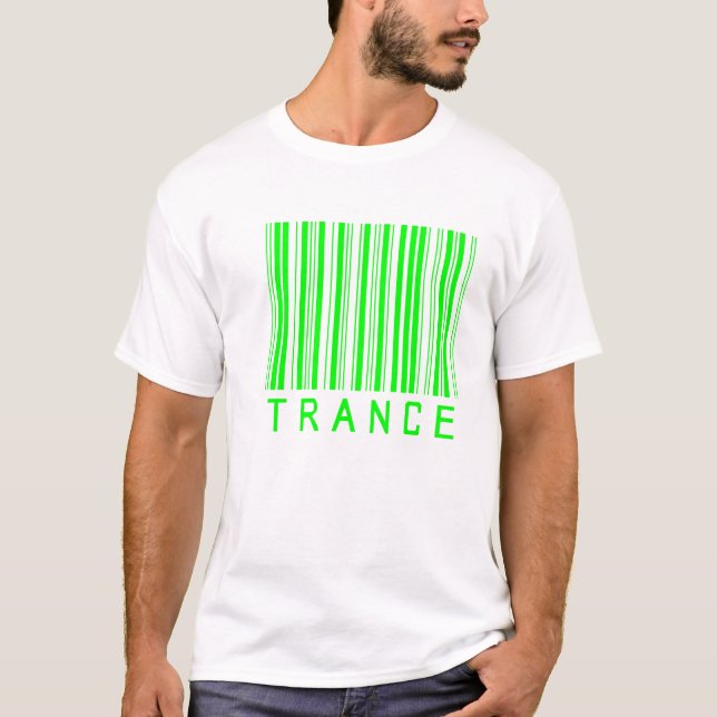 Camiseta barcod da música do trance (Frente)
