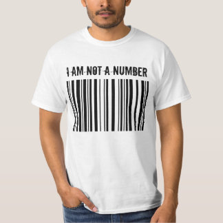CAMISETA BARCODE, NÃO SOU NÚMERO