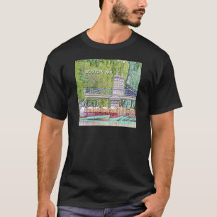 Camiseta Barcos Cisne de Boston em Filtro de Lápis e Tinta