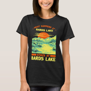Camiseta Barcos de Pesca Acampamento Lago Férias Bards Lake