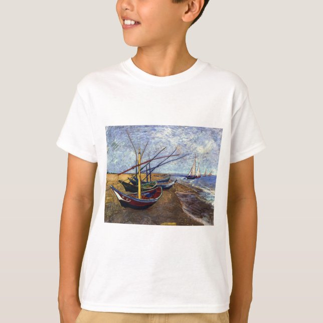 Camiseta Barcos de Pesca em Praia (Frente)