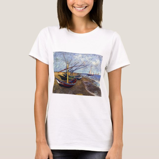 Camiseta Barcos de Pesca em Praia (Frente)
