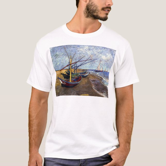 Camiseta Barcos de Pesca em Praia (Frente)