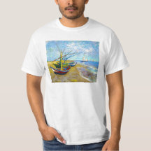 Barcos de pesca na praia por Vincent van Gogh