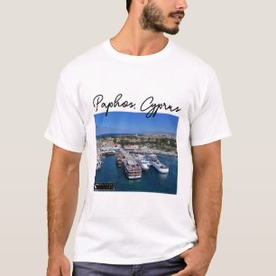 Camiseta Barcos e farol de Paphos Harbor
