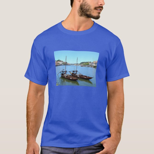 Camiseta Barcos fluviais no Porto (Frente)