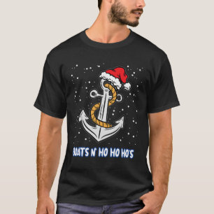 Camiseta Barcos N Ho Ho Hos Natal Camisola Engraçado Humor
