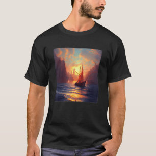 Camiseta Barcos Na Praia, O Poderoso Cruzamento Sunset Do O