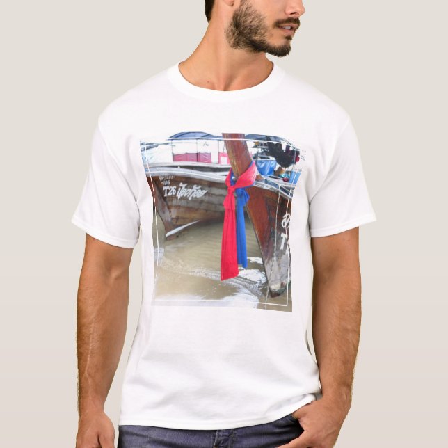 Camiseta Barcos nas ilhas da phi da phi da praia |, (Frente)