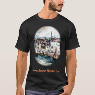 Camiseta Barcos no Porto de Honfleur