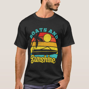 Camiseta Barcos sol retrô iate vintage pôr do sol velejador