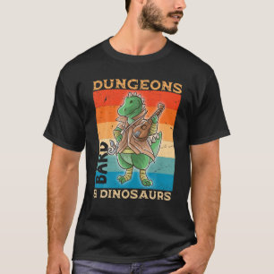 Camiseta Bard Dungeons E Dinossauros Jogo RPG Nerd Dinossau