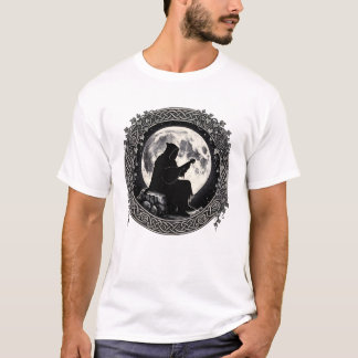 Camiseta Bardo Místico Lua Celta Fantasia