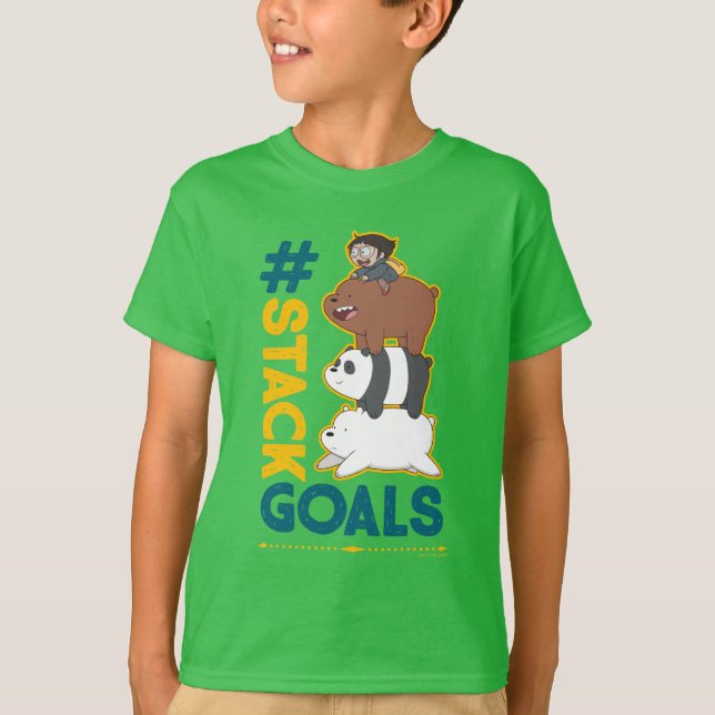 Camiseta Bare Bears and Chloe - #StackMetas (Frente)