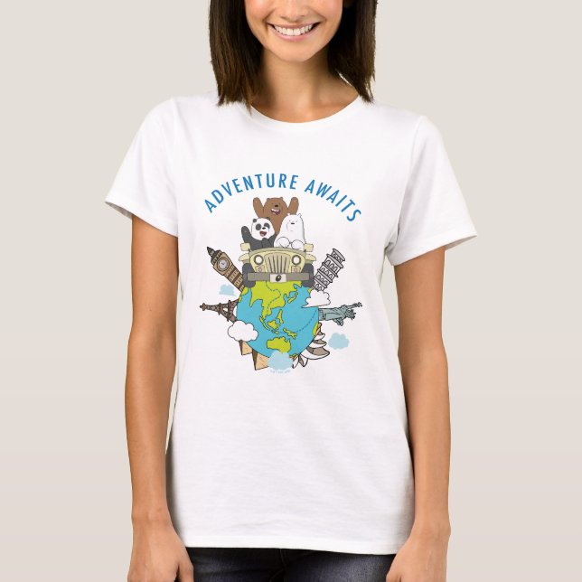 Camiseta Bare Bears - Aventura Aguarda (Frente)