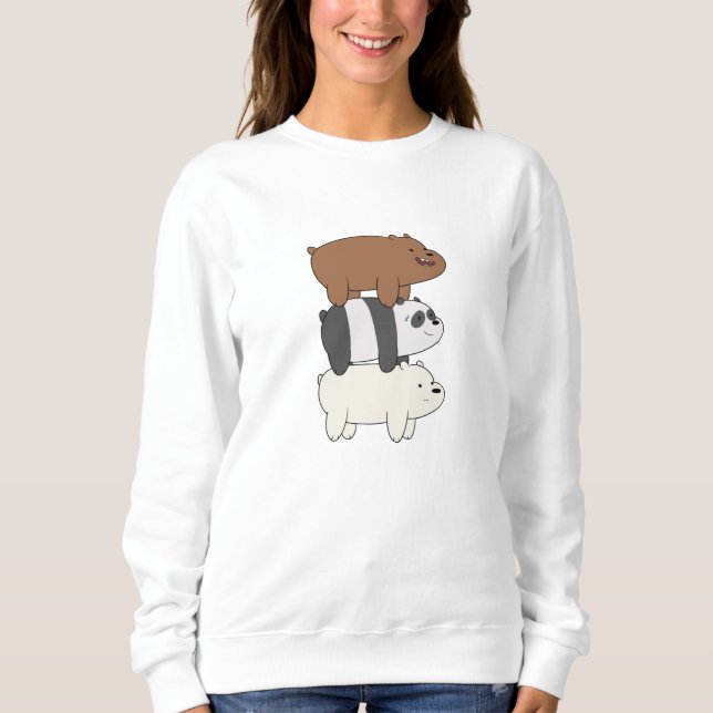 Camiseta Bare Bears para mulheres (Frente)