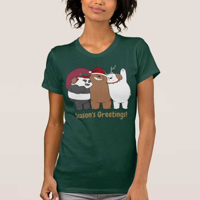 Camiseta Bare Bears - Saudações de Época (Frente)