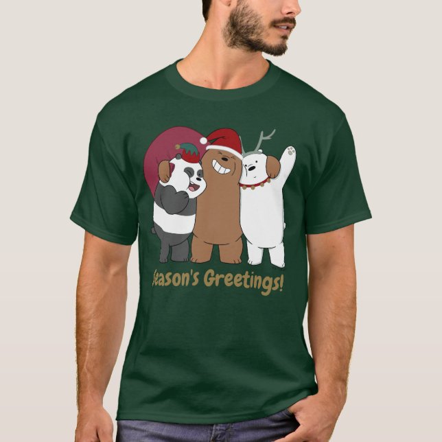 Camiseta Bare Bears - Saudações de Época (Frente)