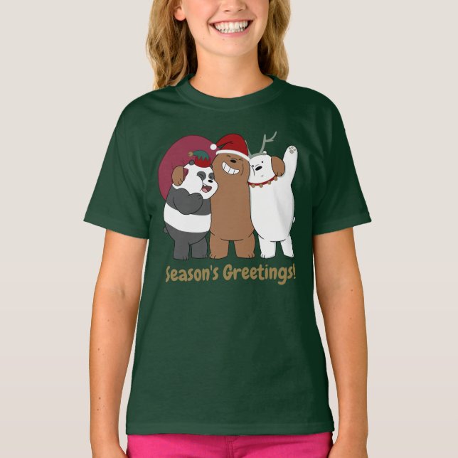 Camiseta Bare Bears - Saudações de Época (Frente)