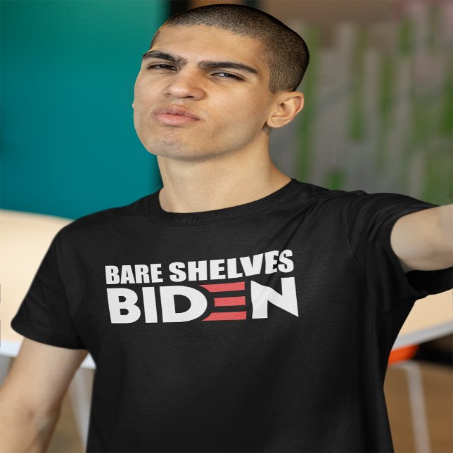 Camiseta BARE SHELVES BIDEN Anti Biden Dark T-Shirt (Criador carregado)
