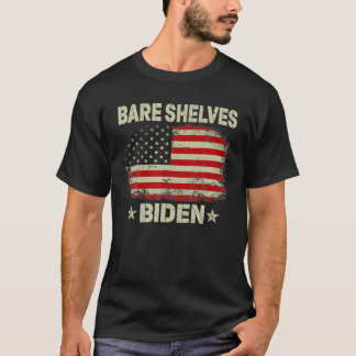 Camiseta Bare Shelves Biden Funny Meme Flag Americano