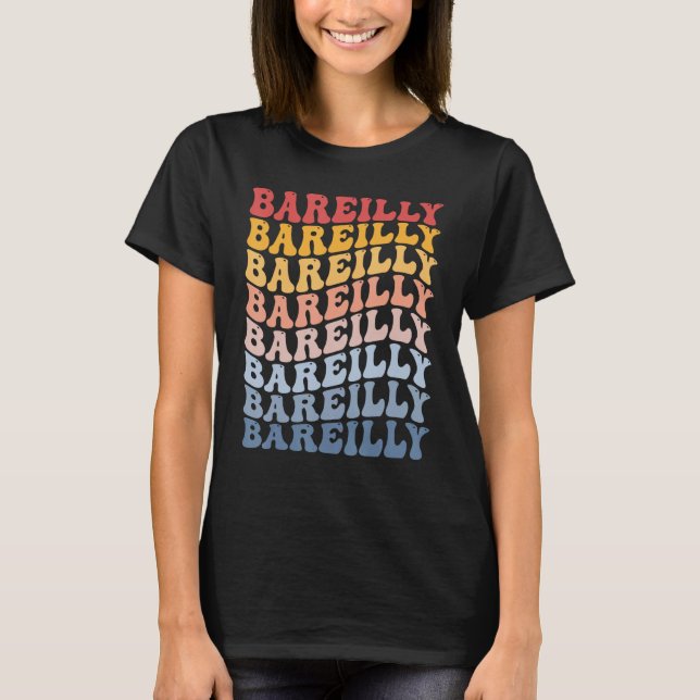 Camiseta Bareilly City Groovy Retro (Frente)
