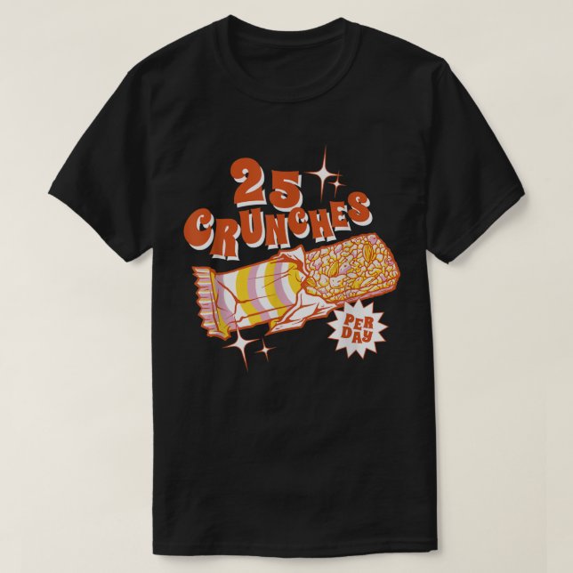 Camiseta Bares doces e Eercise Juntam-se apenas 25 por cent (Frente do Design)