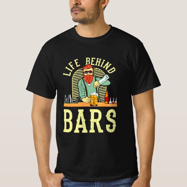 Camiseta Bares engraçados de barman (Frente)
